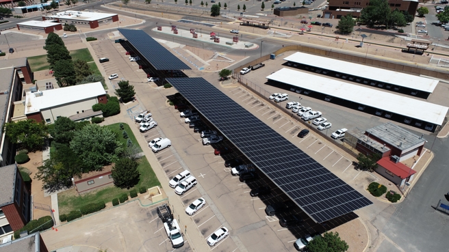 Solar Carports at Department of Transportation in Santa Fe