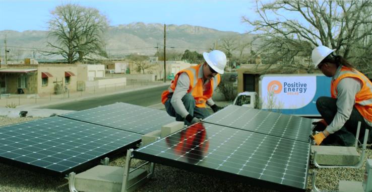 Positive Energy solar panel installation