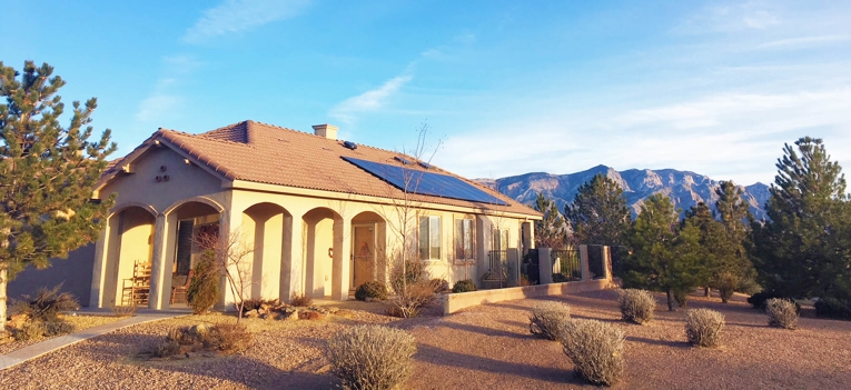 Albuquerque home with solar panels