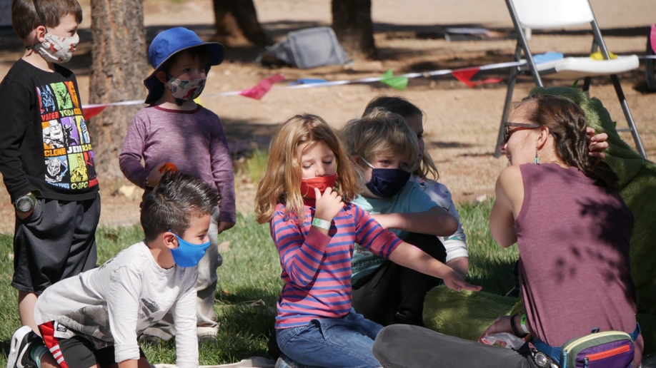 Group of Kids Wearing Face Masks