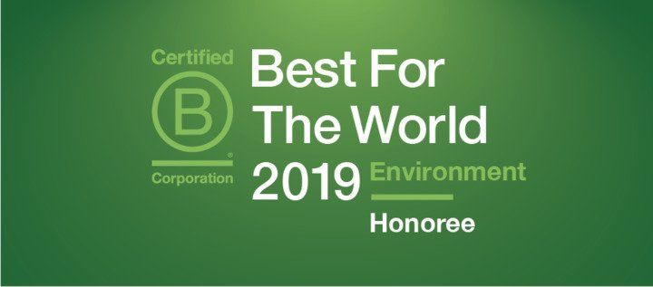 Certified Best For The World 2019 Environment Honoree