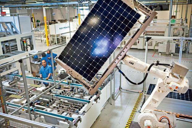 Solar Panel in Factory