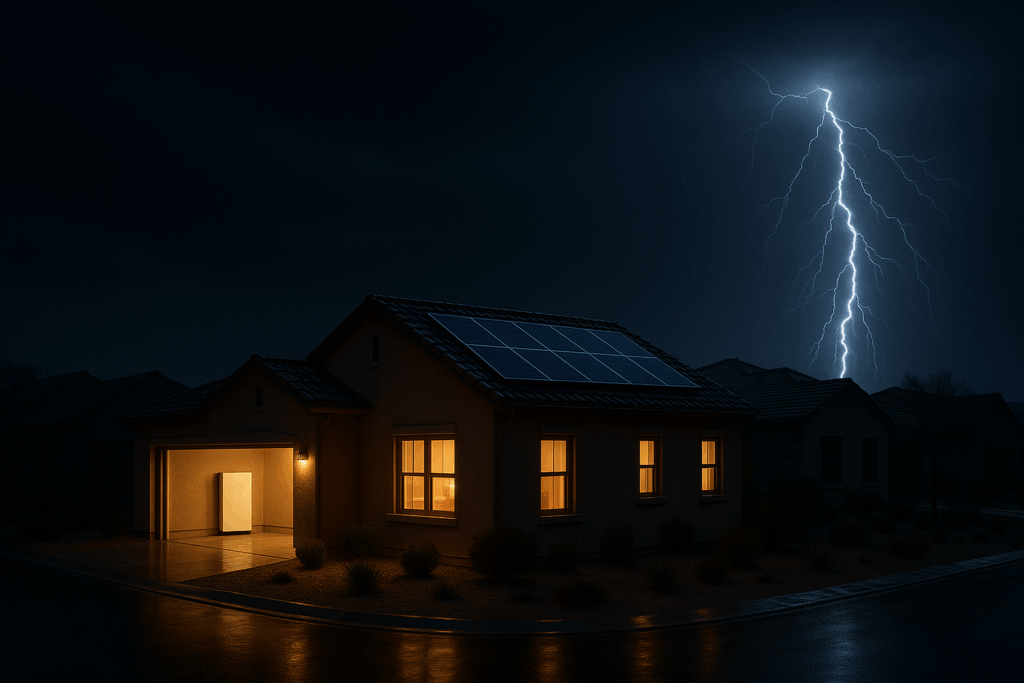 home battery and solar during a power outage